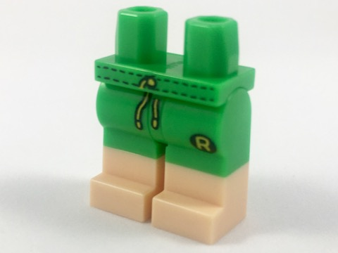 LEGO® los onderdeel Benen met Motief Fel Groen 970c00pb0753