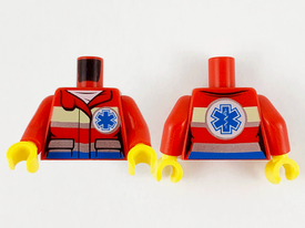 LEGO® los onderdeel Lijf met Motief Rood 973pb2992c01