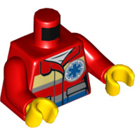 LEGO® los onderdeel Lijf met Motief Rood 973pb2992c01