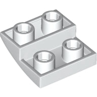 Plaatje in Gallery viewer laden, LEGO® los onderdeel Dakpan Gebogen in kleur Wit 32803
