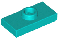 Plaatje in Gallery viewer laden, LEGO® los onderdeel Plaat Aangepast Donker Turkoois 15573