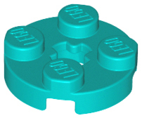 LEGO® los onderdeel Plaat Rond in kleur Donker Turkoois 4032