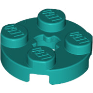 LEGO® los onderdeel Plaat Rond in kleur Donker Turkoois 4032