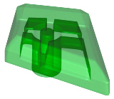 LEGO® los onderdeel Tegel Aangepast Doorzichtig Groen 35649