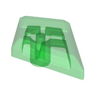 LEGO® los onderdeel Tegel Aangepast Doorzichtig Groen 35649