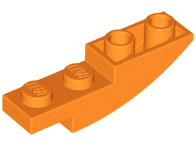 LEGO® los onderdeel Dakpan Gebogen in kleur Oranje 13547