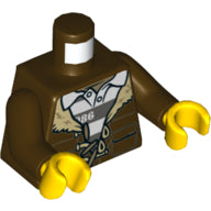 LEGO® onderdeel Lijf met Motief Donker Bruin 973pb2919c01