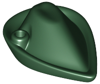 LEGO® los onderdeel Hoofddeksels in kleur Donkergroen 88489