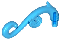 LEGO® onderdeel Plant & Struik Doorzichtig Donkerblauw 28870