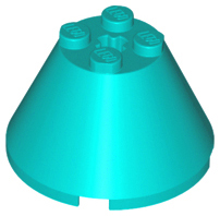 Plaatje in Gallery viewer laden, LEGO® los onderdeel Kegel in kleur Donker Turkoois 3943b