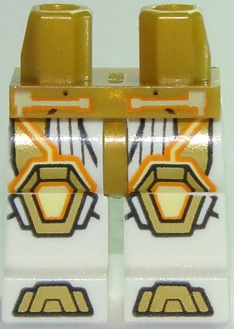 LEGO® los onderdeel Benen met Motief Parel Goud 970c01pb47
