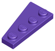 LEGO® los onderdeel Wig Plaat in kleur Donkerpaars 41769