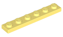 LEGO® los onderdeel Plaat Algemeen Helder Lichtgeel 3666
