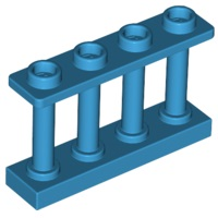Plaatje in Gallery viewer laden, LEGO® los onderdeel Hek in kleur Donker Azuurblauw 15332