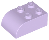Plaatje in Gallery viewer laden, LEGO® los onderdeel Dakpan Gebogen in kleur Lavendel 6215