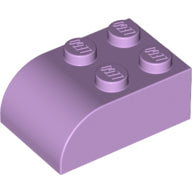 Plaatje in Gallery viewer laden, LEGO® los onderdeel Dakpan Gebogen in kleur Lavendel 6215