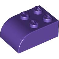 Plaatje in Gallery viewer laden, LEGO® los onderdeel Dakpan Gebogen in kleur Donkerpaars 6215
