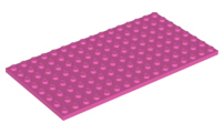 Plaatje in Gallery viewer laden, LEGO® los onderdeel Plaat Algemeen Donker Roze 92438