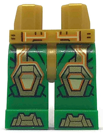 LEGO® los onderdeel Benen met Motief Parel Goud 970c06pb08