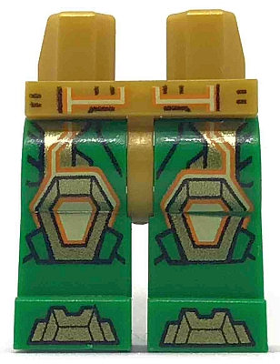 LEGO® los onderdeel Benen met Motief Parel Goud 970c06pb08