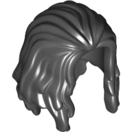 Plaatje in Gallery viewer laden, LEGO® los onderdeel Haar in kleur Zwart 34316