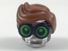 Plaatje in Gallery viewer laden, LEGO® los onderdeel Haar in kleur Zwart 28149pb04