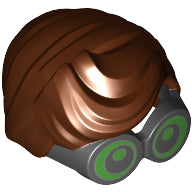 Plaatje in Gallery viewer laden, LEGO® los onderdeel Haar in kleur Zwart 28149pb04