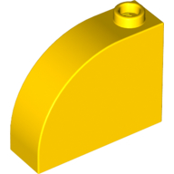 LEGO® los onderdeel Dakpan Gebogen in kleur Geel 33243