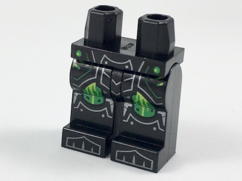 LEGO® los onderdeel Benen met Motief Zwart 970c00pb0769