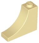 LEGO® los onderdeel Steen Boog in kleur Geelbruin 18653