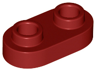 Plaatje in Gallery viewer laden, LEGO® los onderdeel Plaat Rond in kleur Donkerrood 35480