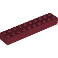 Plaatje in Gallery viewer laden, LEGO® los onderdeel Steen in kleur Donkerrood 3006