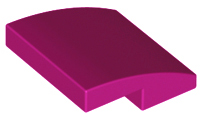 Plaatje in Gallery viewer laden, LEGO® los onderdeel Dakpan Gebogen in kleur Magenta 15068