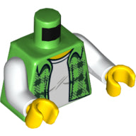 Plaatje in Gallery viewer laden, LEGO® los onderdeel Lijf met Motief Fel Groen 973pb2914c01