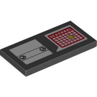 LEGO® los onderdeel Tegel met Motief Zwart 87079pb0470