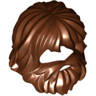 LEGO® los onderdeel Haar in kleur Roodachtig Bruin 87999