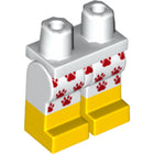 LEGO® los onderdeel Benen met Motief Wit 970c00pb0785