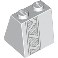 Plaatje in Gallery viewer laden, LEGO® los onderdeel Dakpan met Motief Wit 3678bpb107
