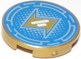 LEGO® onderdeel Tegel Rond met Motief Parel Goud 14769pb220