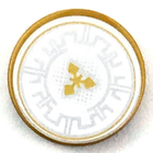 LEGO® onderdeel Tegel Rond met Motief Parel Goud 14769pb217