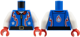 LEGO® los onderdeel Lijf met Motief Blauw 973pb3177c01