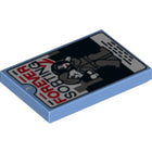 LEGO® los onderdeel Tegel met Motief Medium Blauw 26603pb014