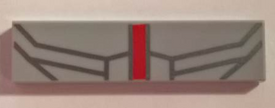 LEGO® Tegel met Motief Licht Blauwachtig Grijs 2431pb503