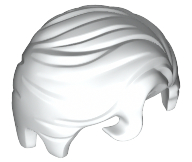 LEGO® los onderdeel Haar in kleur Wit 98726