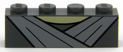 LEGO® Steen met Motief Donker Blauwachtig Grijs 3010pb225