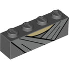 LEGO® Steen met Motief Donker Blauwachtig Grijs 3010pb225
