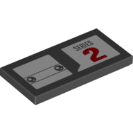 LEGO® los onderdeel Tegel met Motief Zwart 87079pb0466