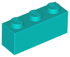 LEGO® los onderdeel Steen in kleur Donker Turkoois 3622