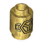 LEGO® onderdeel Steen Rond met Motief Parel Goud 3062pb056