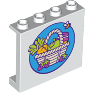 LEGO® los onderdeel Paneel met Motief Wit 60581pb110